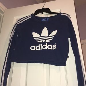 Blue Adidas crop top